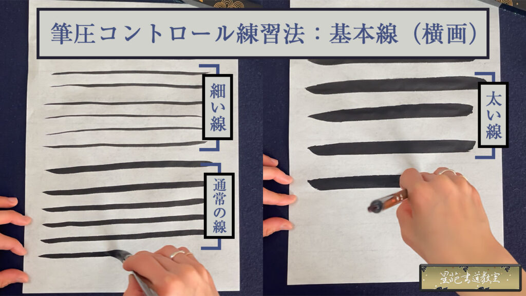 基本線（横画）の練習