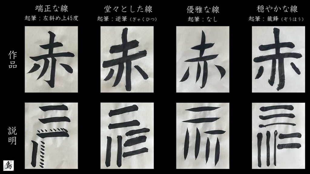 線だけで表現(作品と説明)